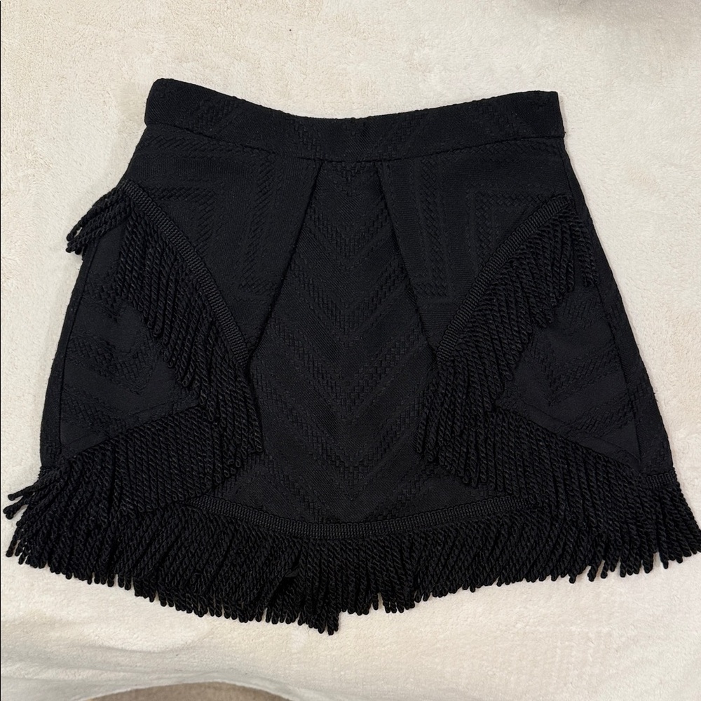 Alice McCall Beautiful Black Fringe Mini Skort
